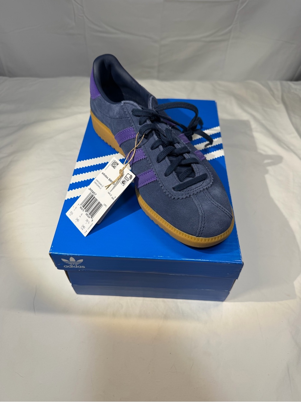 NWT Adidas Men's BRMD Suede Night Indigo & Purple Rush, Gum.6.5M, 7.5/8 Woman's